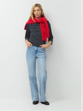 Denim Forum Light Blue Straight-Leg Jeans